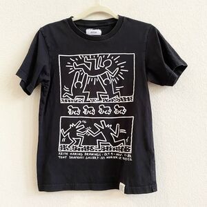 Keith Haring X Uniqlo First Major Exhibition‎ Black Men’s T-Shirt Size XXS